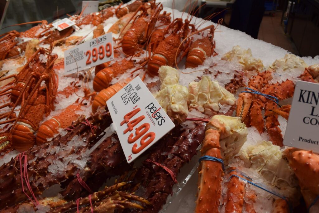 シドニー　フィッシュマートで新鮮でおおきな蟹
