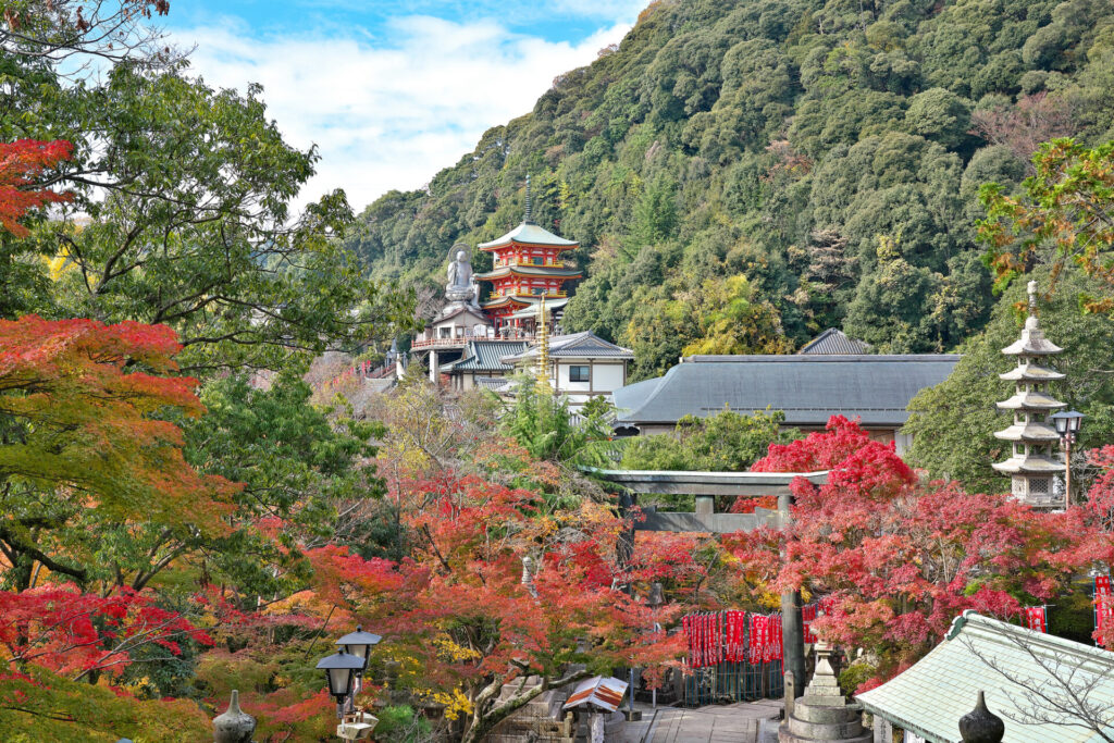 信貴山朝護孫子寺の紅葉(例年の見頃:11月中旬~)