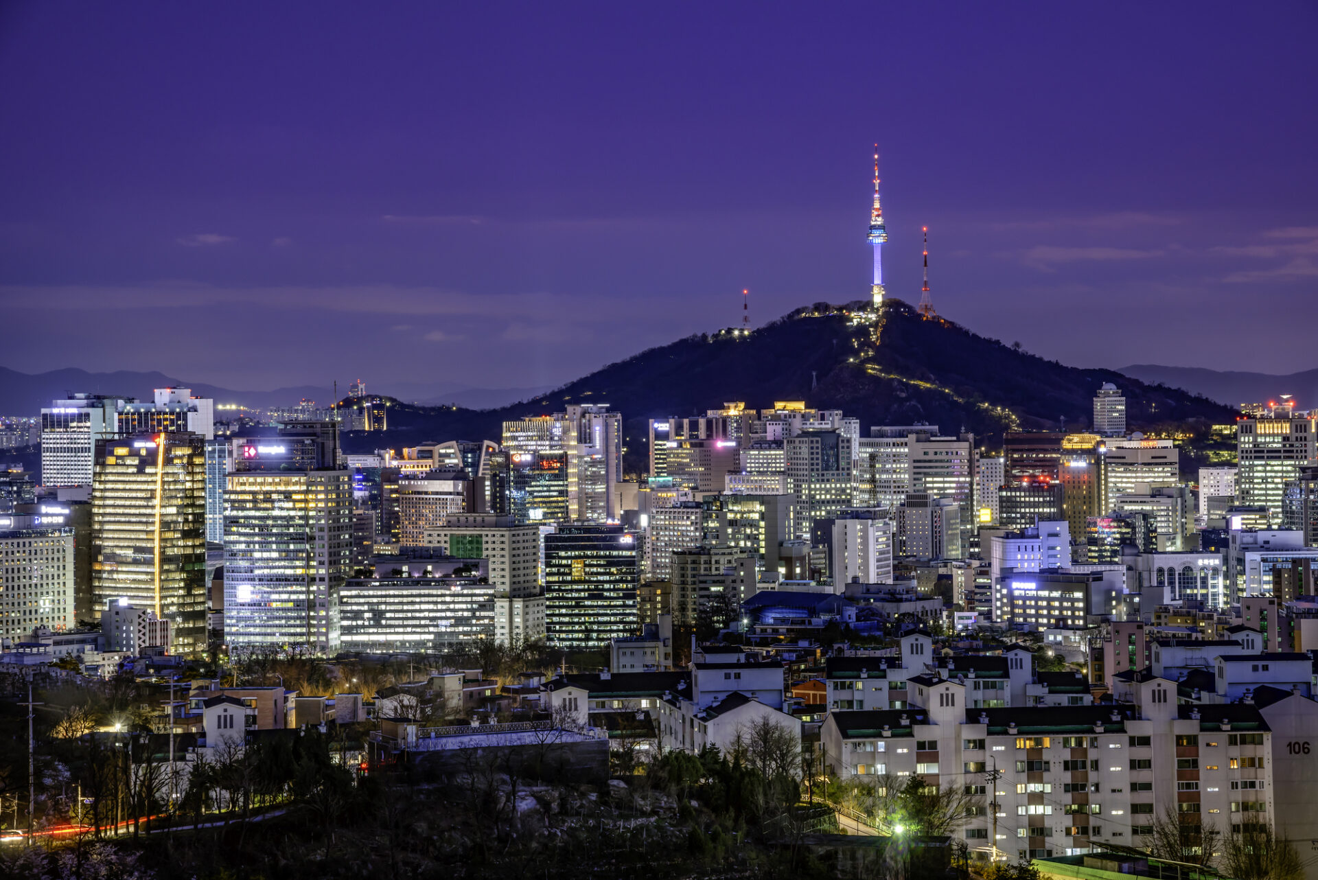 ソウル 夜景 Nソウルタワー