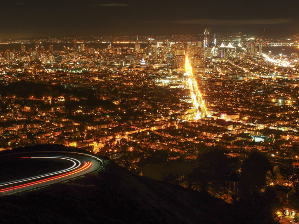 サンフランシスコ　ツイン・ピークスの夜景