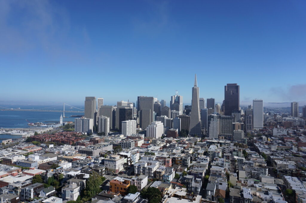 コイトタワーから見たサンフランシスコ
