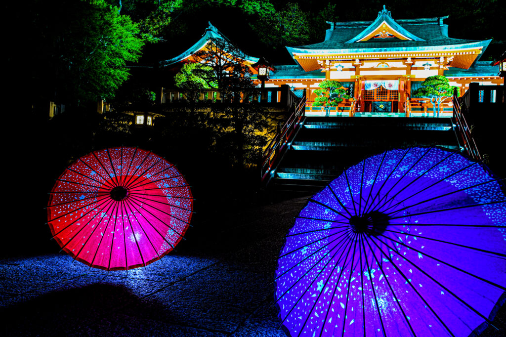 織姫神社と和傘