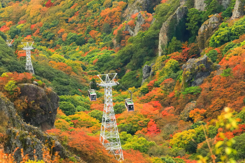 【香川県】晴天下の寒霞渓の紅葉
