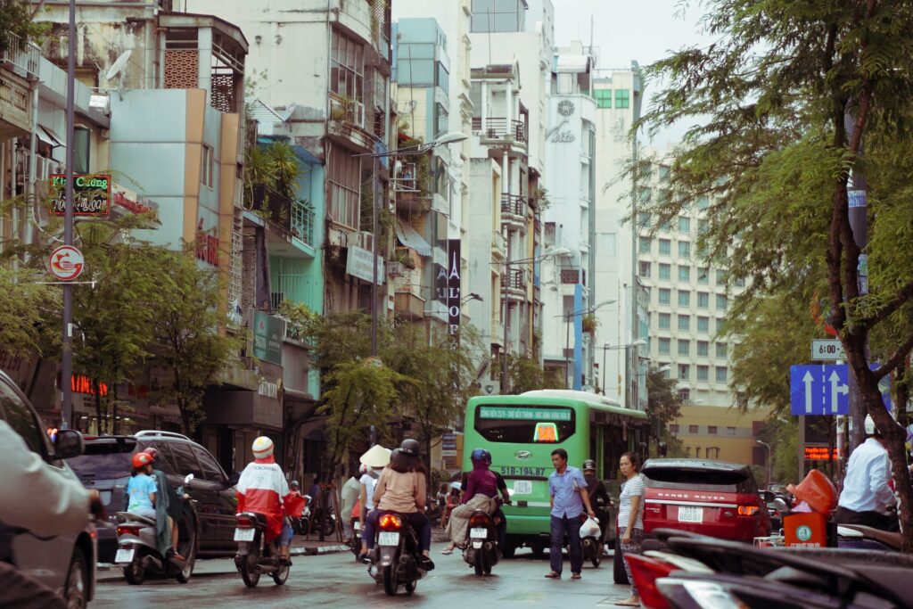 ベトナムの市街地の景色