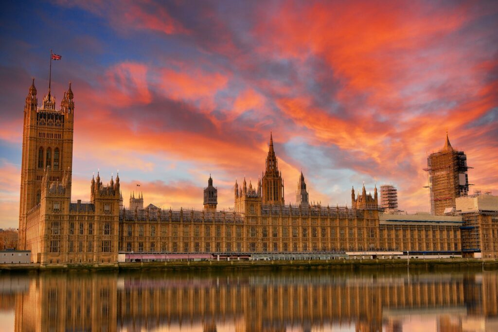 イギリスの夕焼け