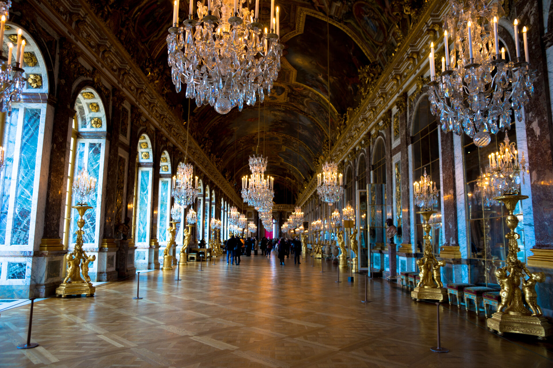フランス　世界遺産の: ベルサイユ宮殿にある鏡の間