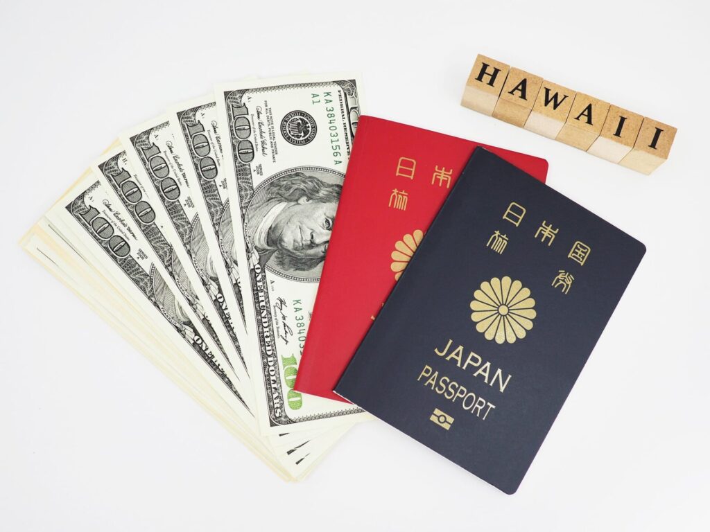 ハワイの準備に必要なパスポートと紙幣