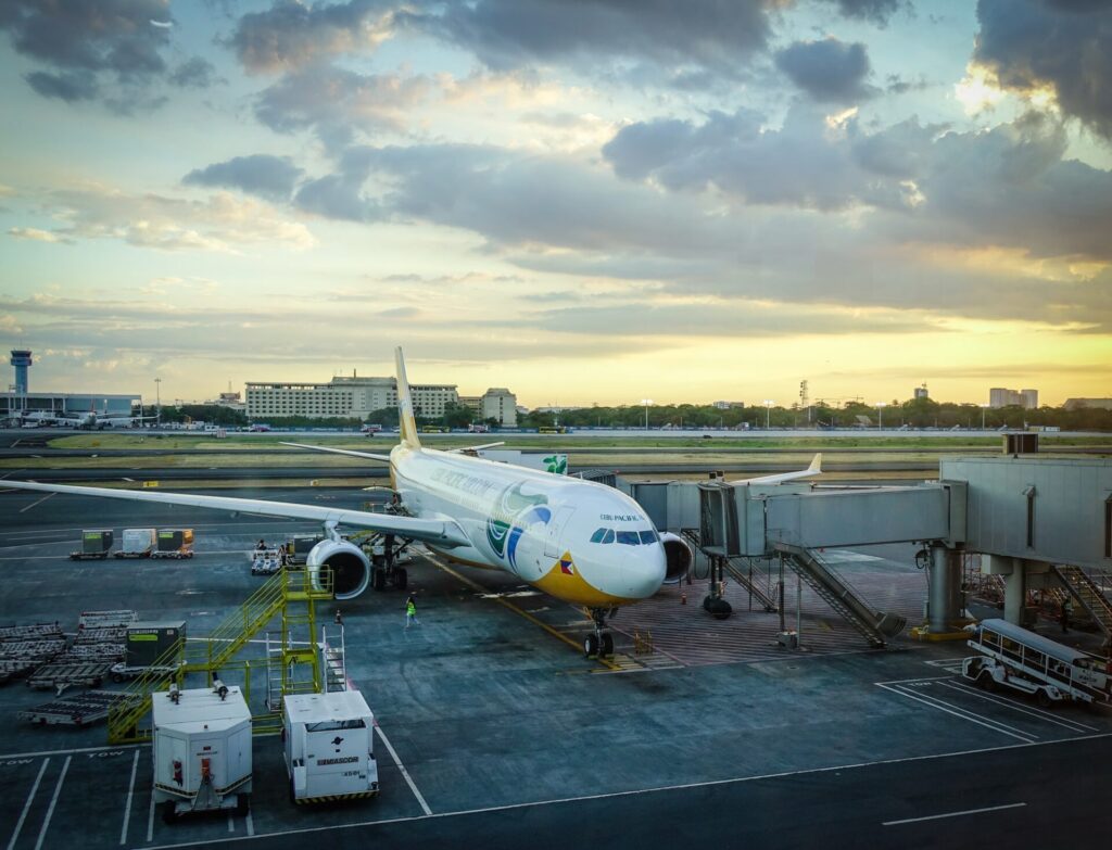 ニノイ・アキノ国際空港ターミナル内の旅客機