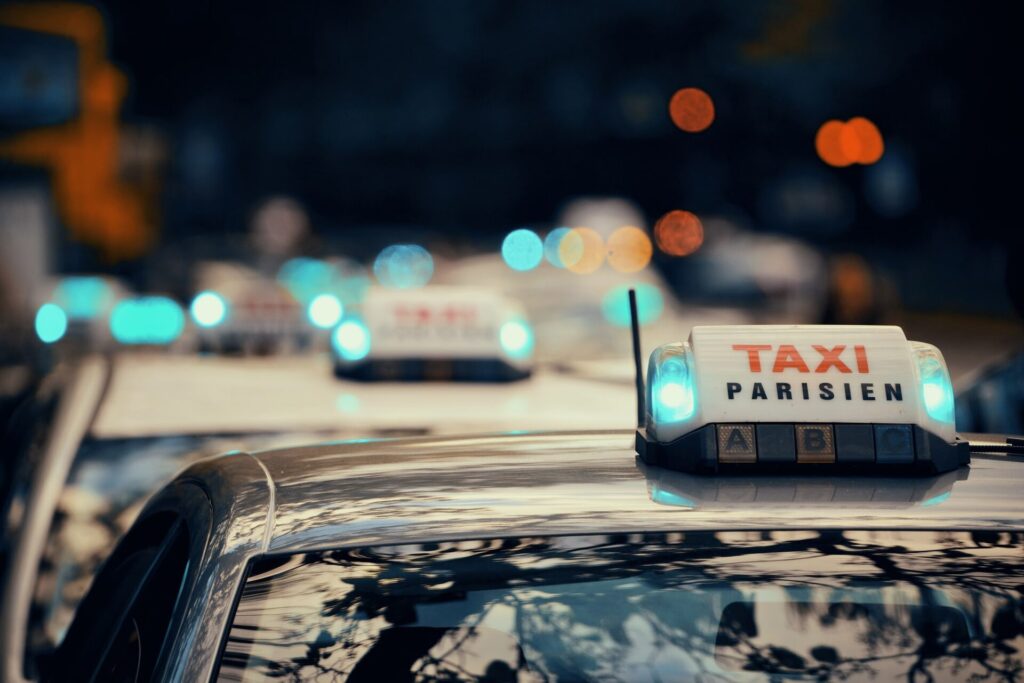 夜のタクシー