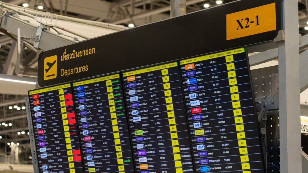 スワンナプーム国際空港の飛行機時刻表
