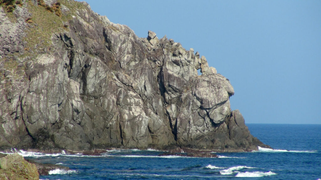 加計呂麻島の徳浜のライオン岩 