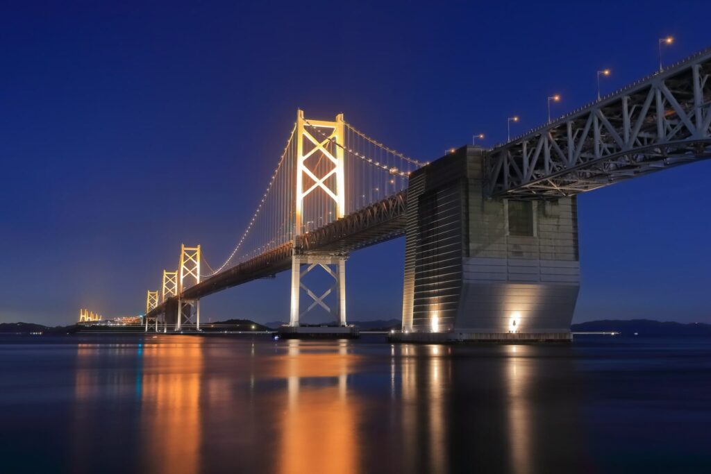 瀬戸大橋の夜景