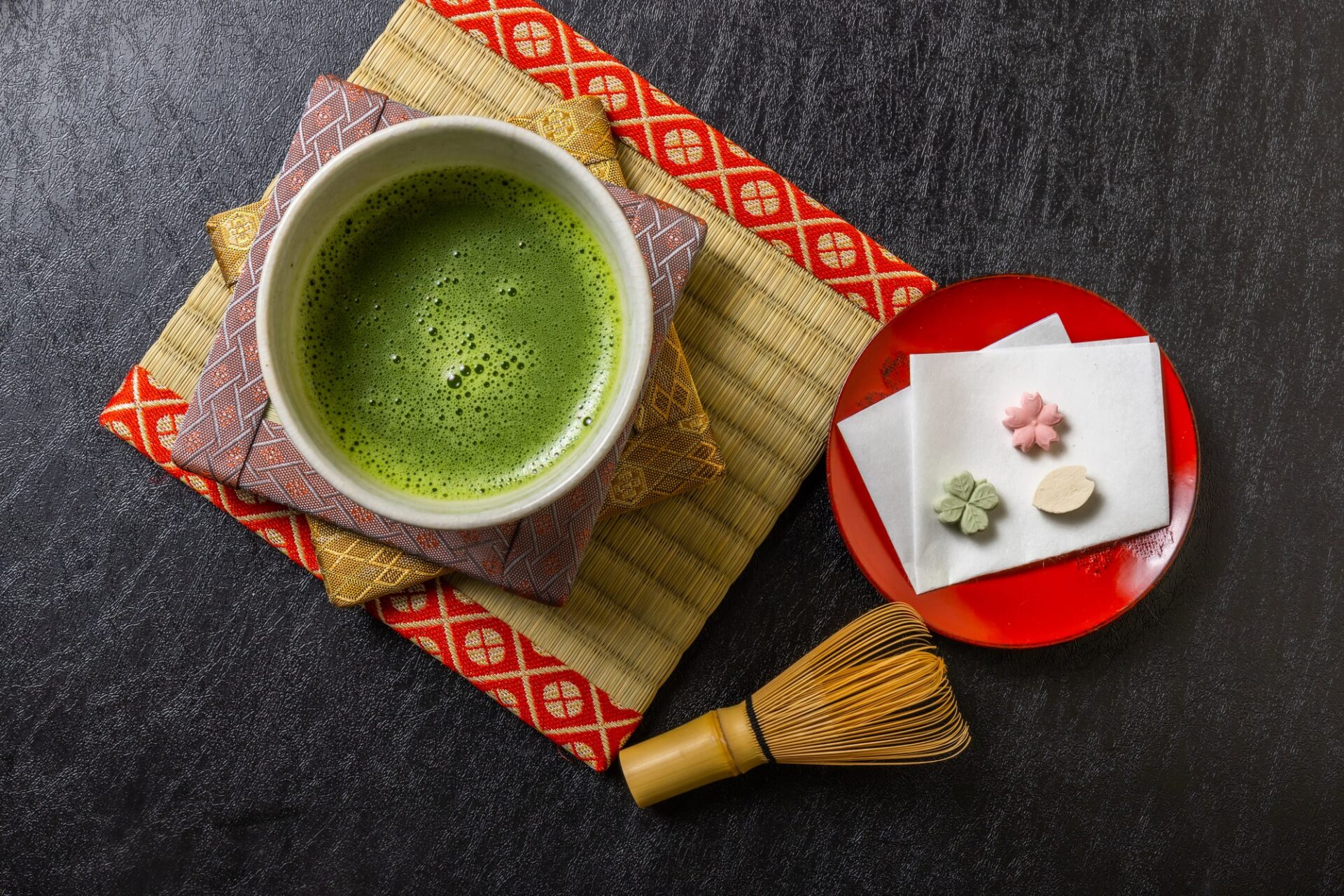 10月の京都観光で行きたいカフェ　抹茶と和菓子イメージ