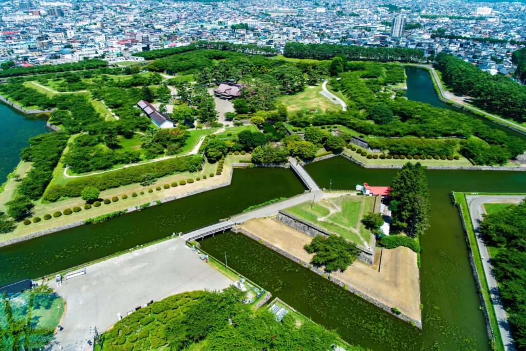 五稜郭タワーから眺める五稜郭