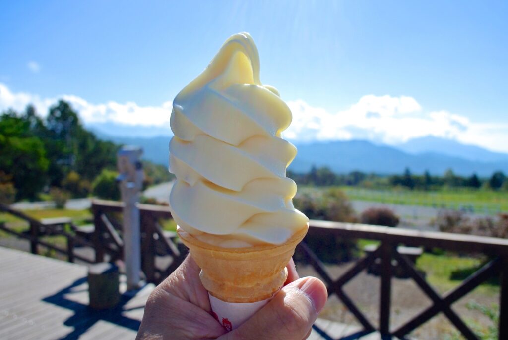 絶景の清里高原で味わう濃厚なソフトクリーム