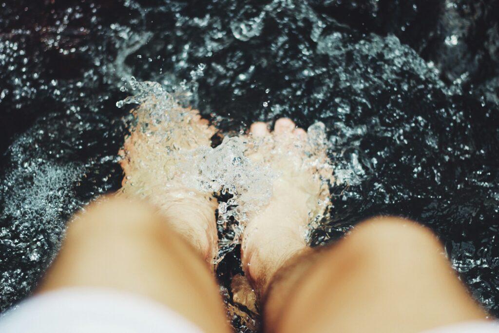 下呂温泉の無料の足湯スポットでゆったり