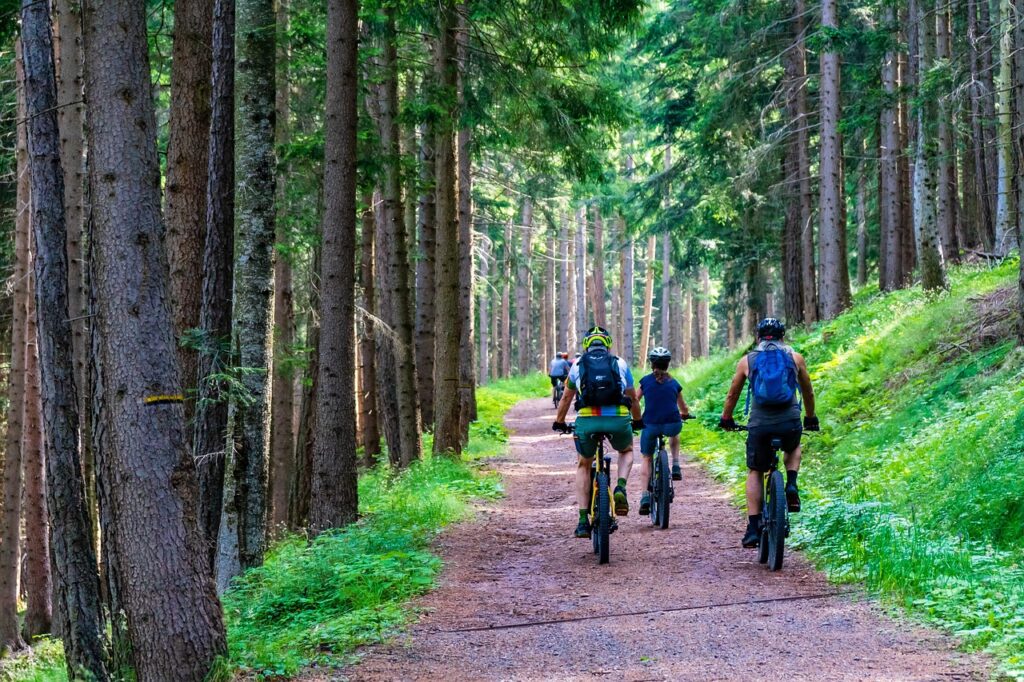 8月下旬の北海道観光でサイクリングするイメージ