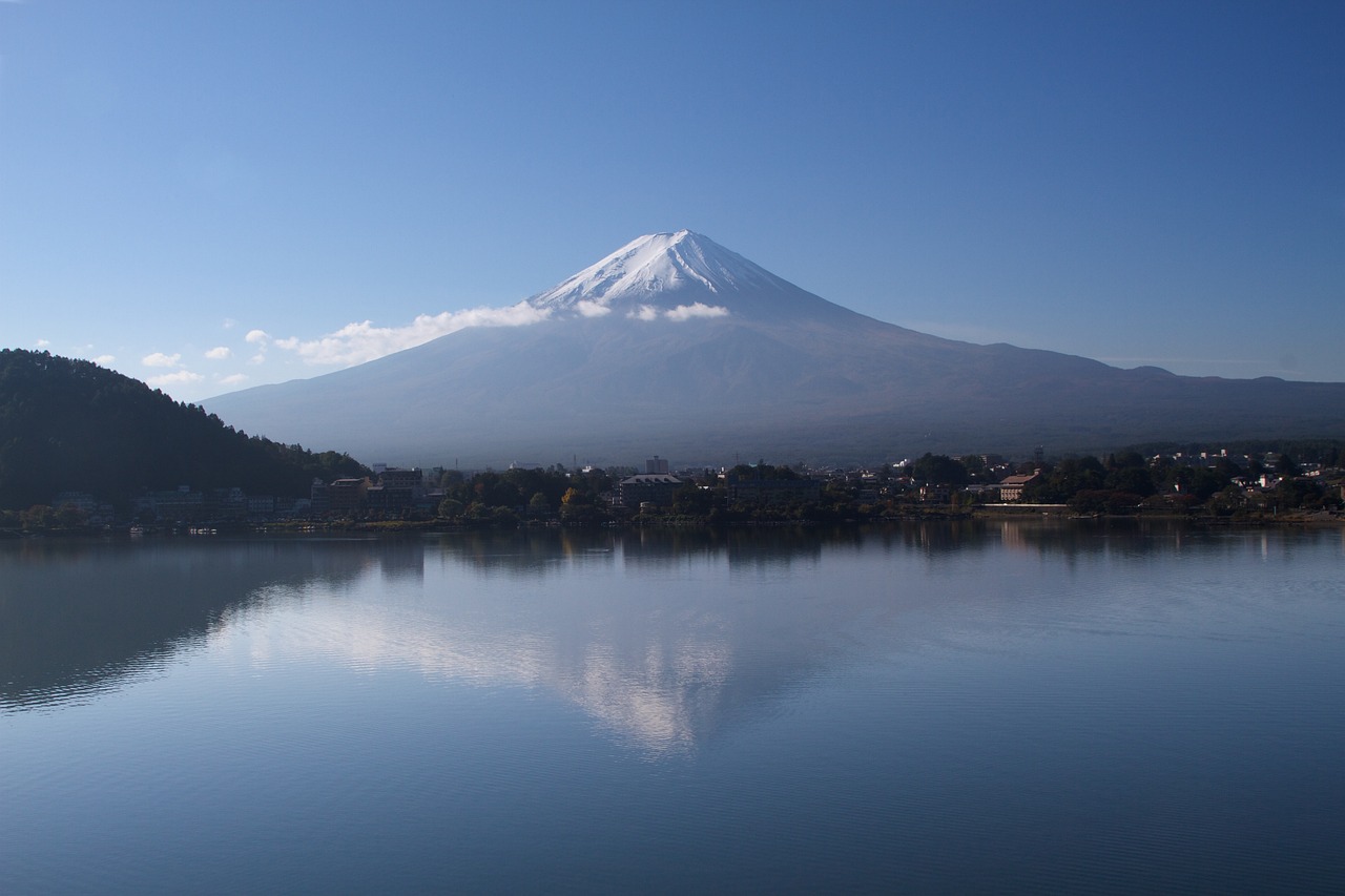 山梨県から見た富士山