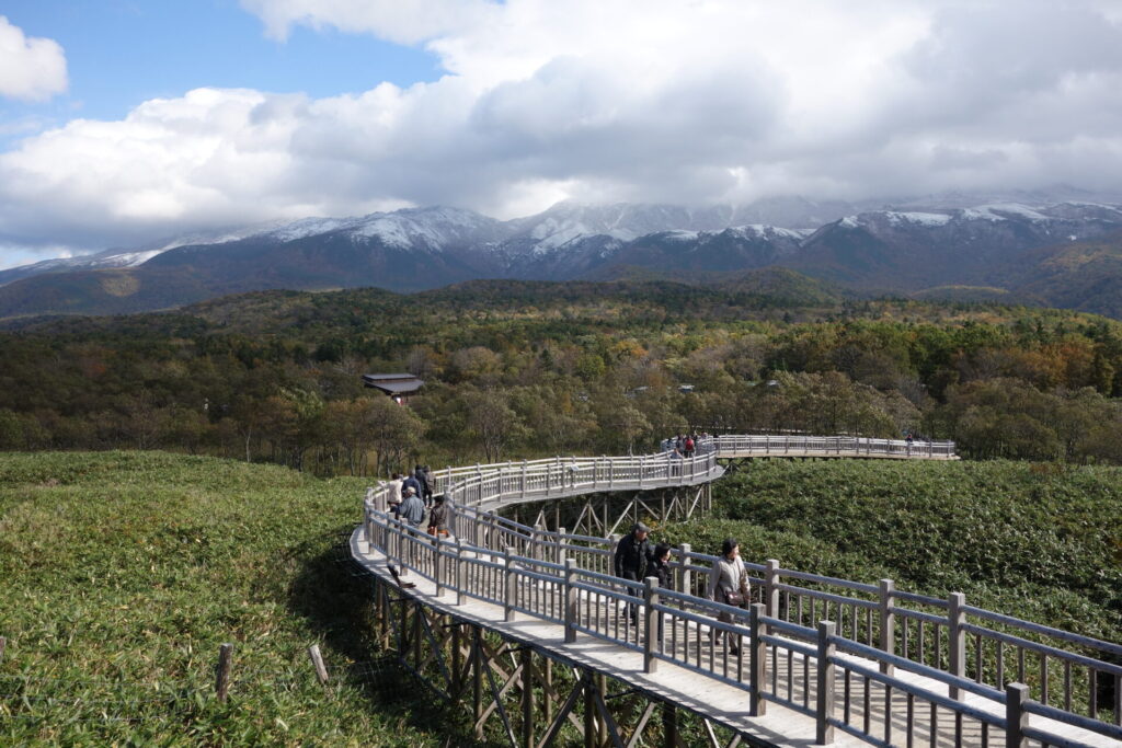 知床五胡で散策を楽しむ