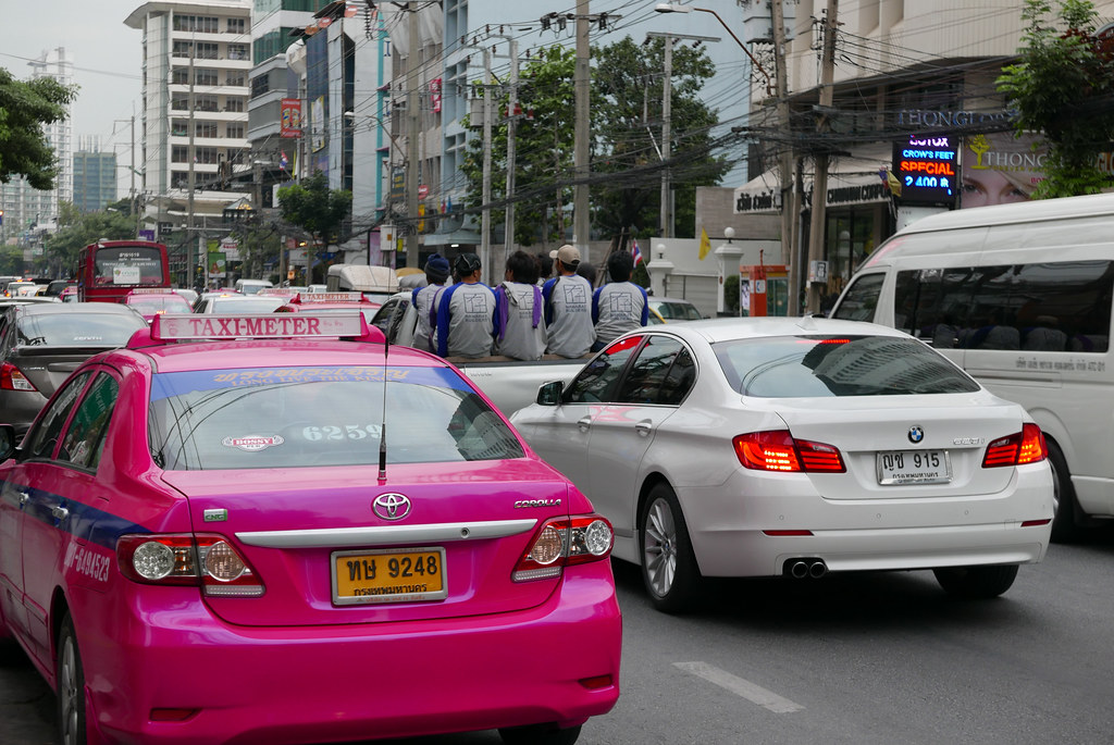 バンコクのピンクガネーシャへの生き方、タクシー