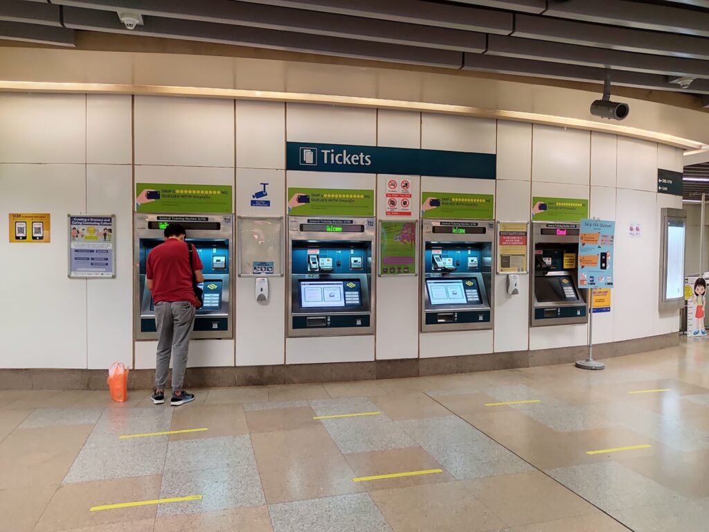 桃園空港MRTのチケット売り場のイメージ