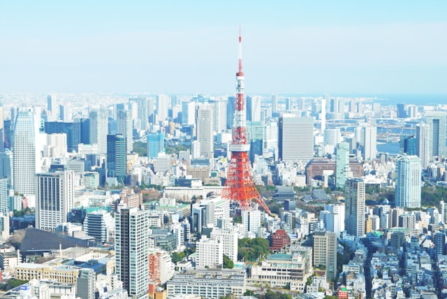快晴と東京タワー