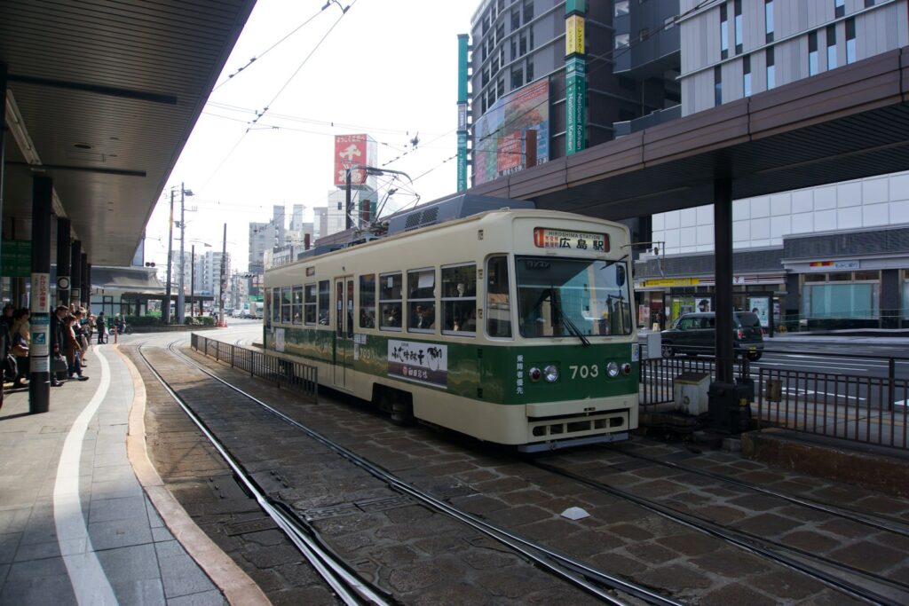 広島市内を走る路面電車