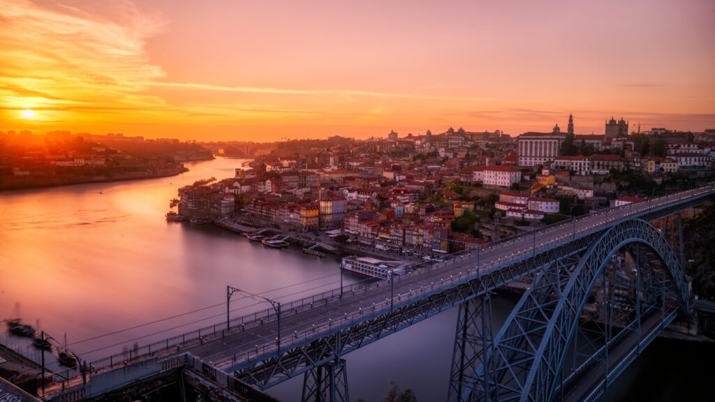 ポルトガルの夕焼け空
