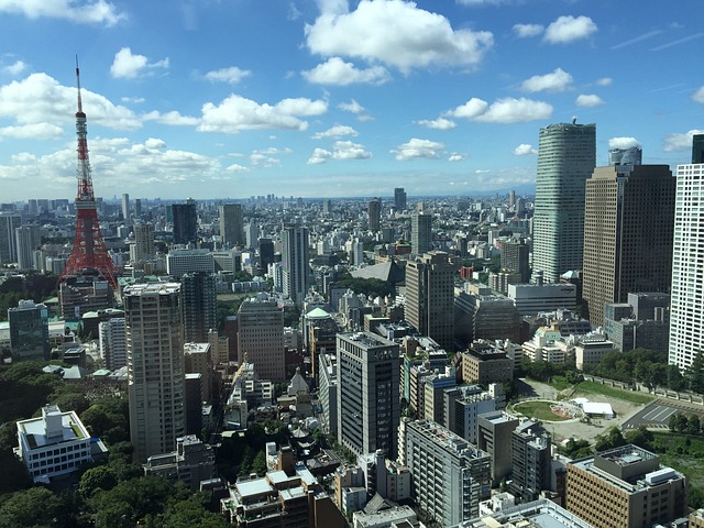 東京タワーと街並み