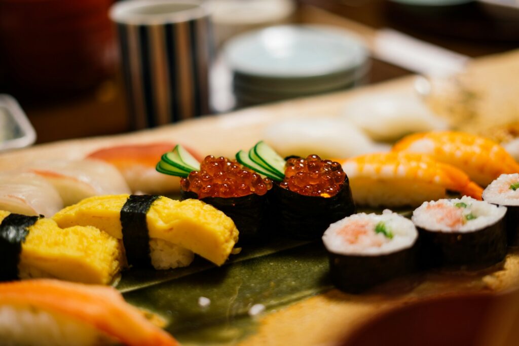 房総半島の新鮮な食材を使ったお寿司のイメージ