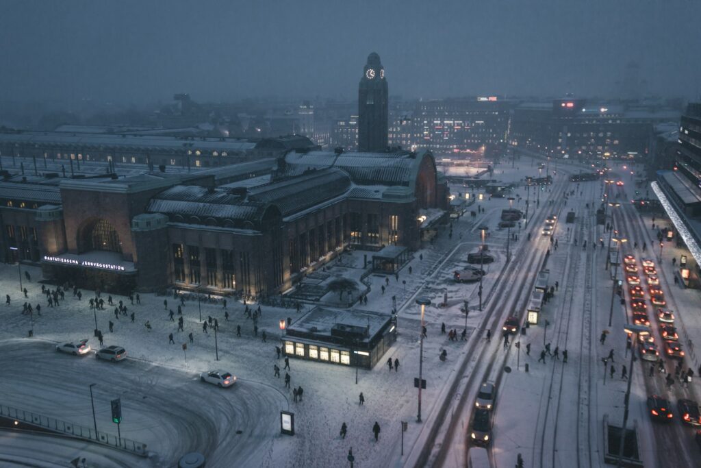 フィンランドのヘルシンキ中央駅