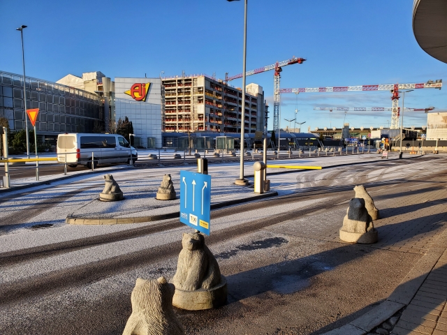 ヘルシンキ空港外部の景色