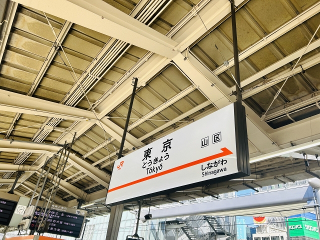 主要都市の東京駅の案内板