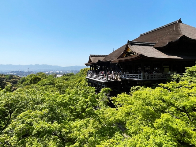 夏の京都の清水寺