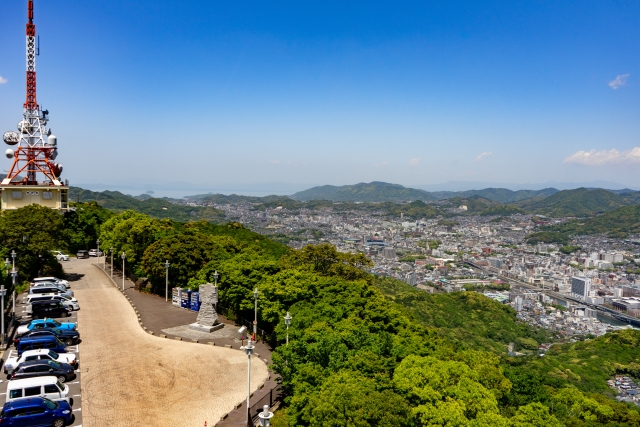 長崎県の絶景スポット、稲佐山から眺める街並み