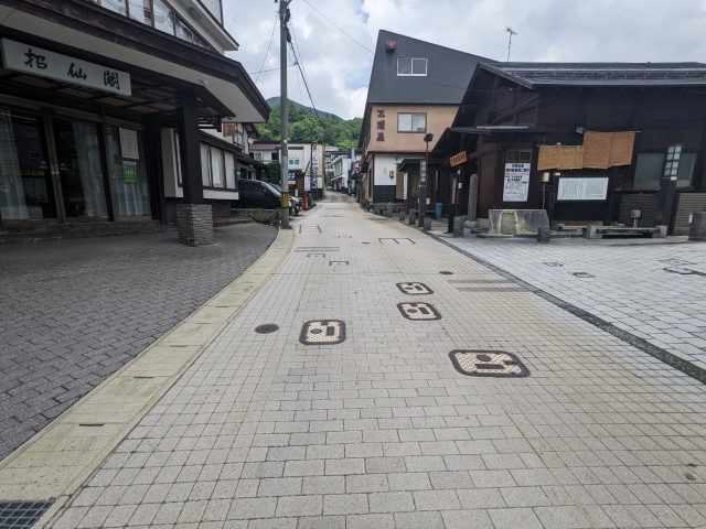 山形の温泉地の風景