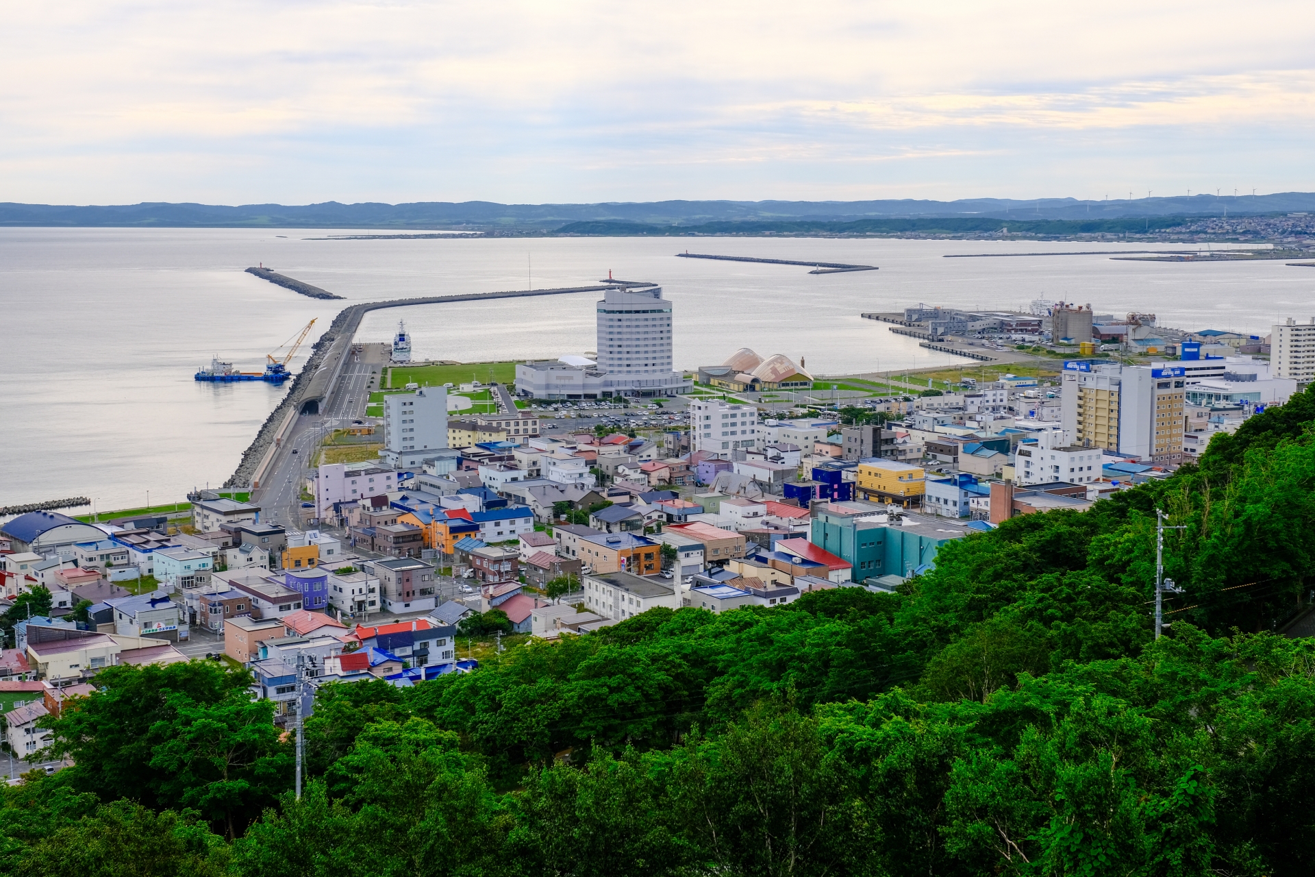 稚内市を一望