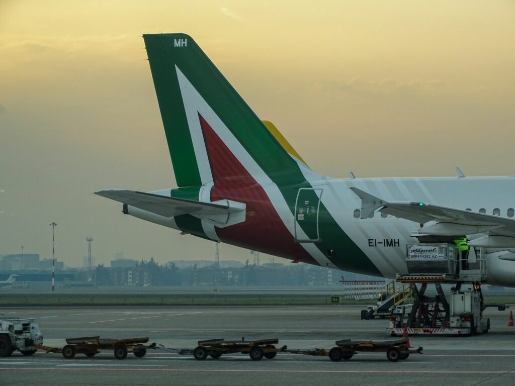 イタリアの国営航空会社、ITAエアウェイズの飛行機