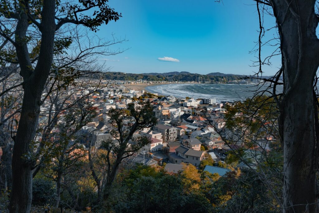 神奈川の鎌倉に海