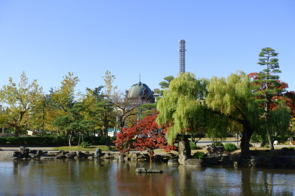 鶴舞公園の見どころ秋の池