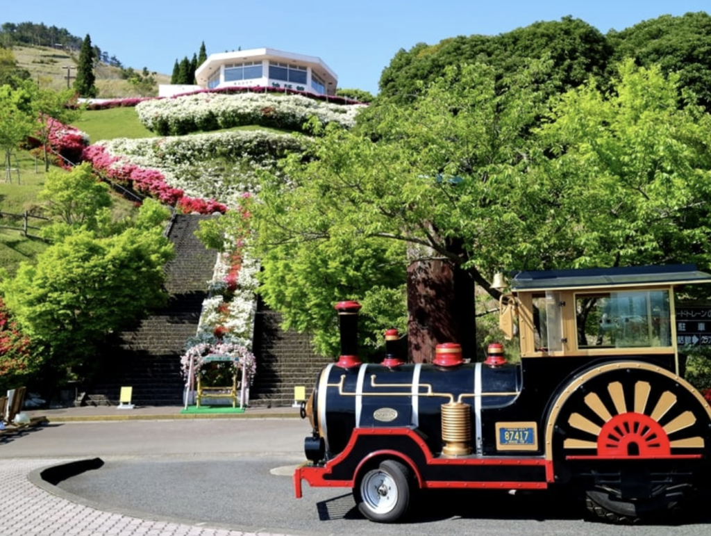 長崎対馬の神話の里自然公園を周遊するSLカー