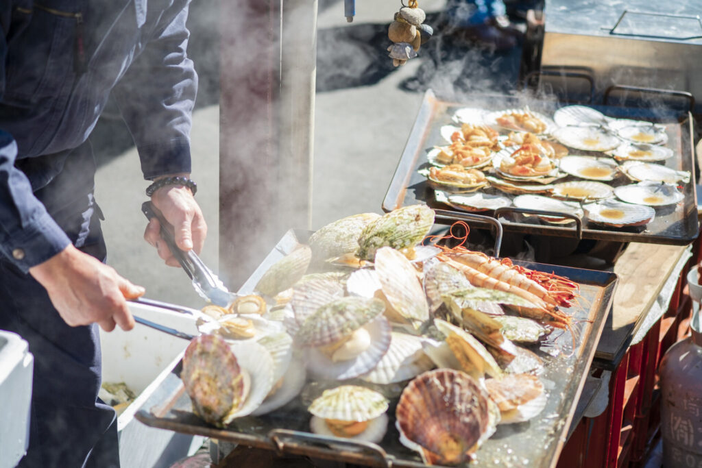 海鮮の炭火焼イメージ