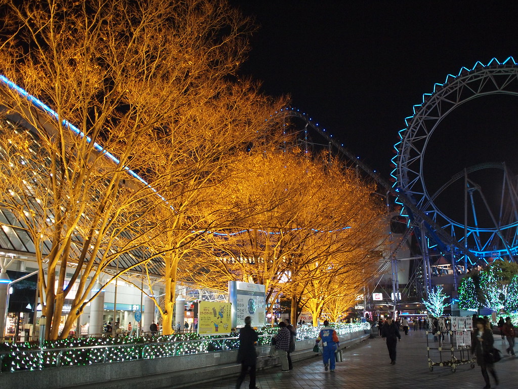 冬を彩る夜の東京ドームシティ