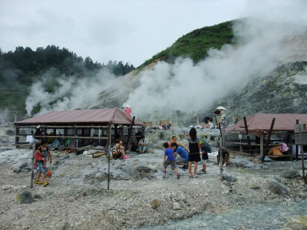 玉川温泉の様子