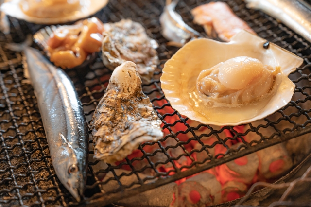 釧路での炉端焼き屋の雰囲気