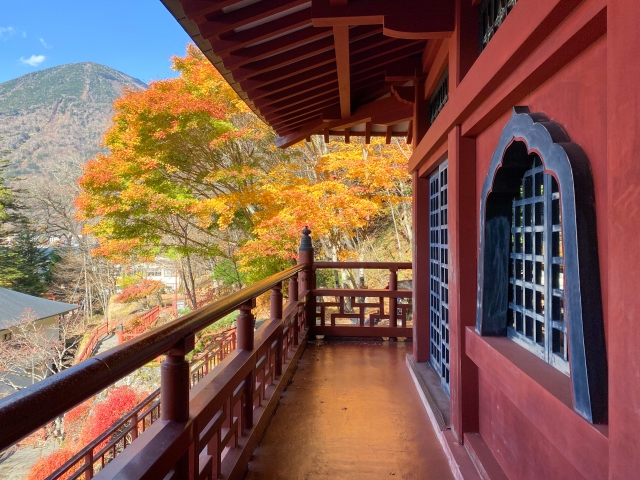 11月に美しい奥日光、中禅寺の紅葉