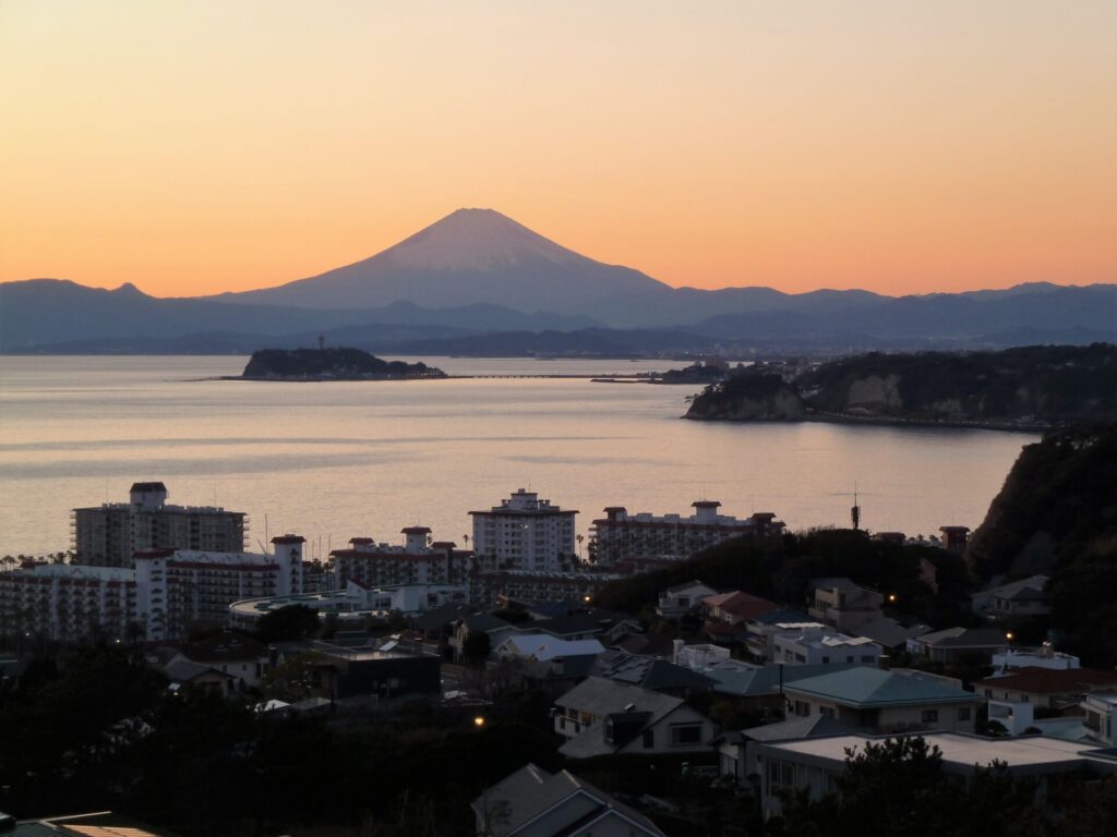 稲村ヶ崎公園の夕日