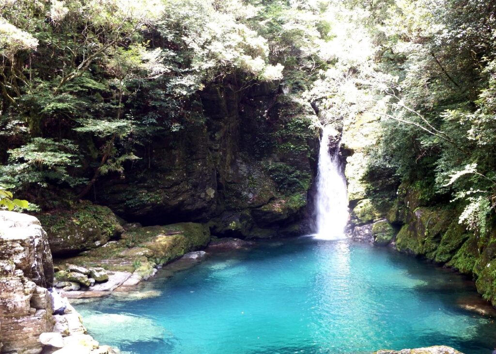 高知県吾川郡いの町に位置する美しい滝壺