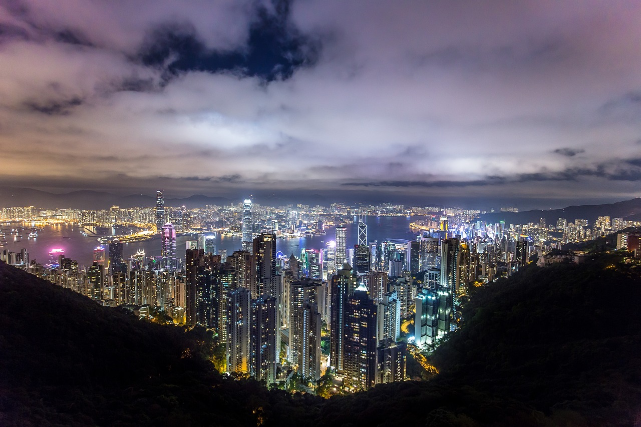 百万ドルの夜景とうたわれる香港の夜景