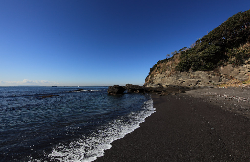 1月の館山の海は静かな雰囲気が魅力